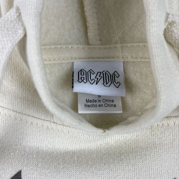 AC/DC "For Those About To Rock" Hoodie, Off White, Size S - Picture 6 of 13
